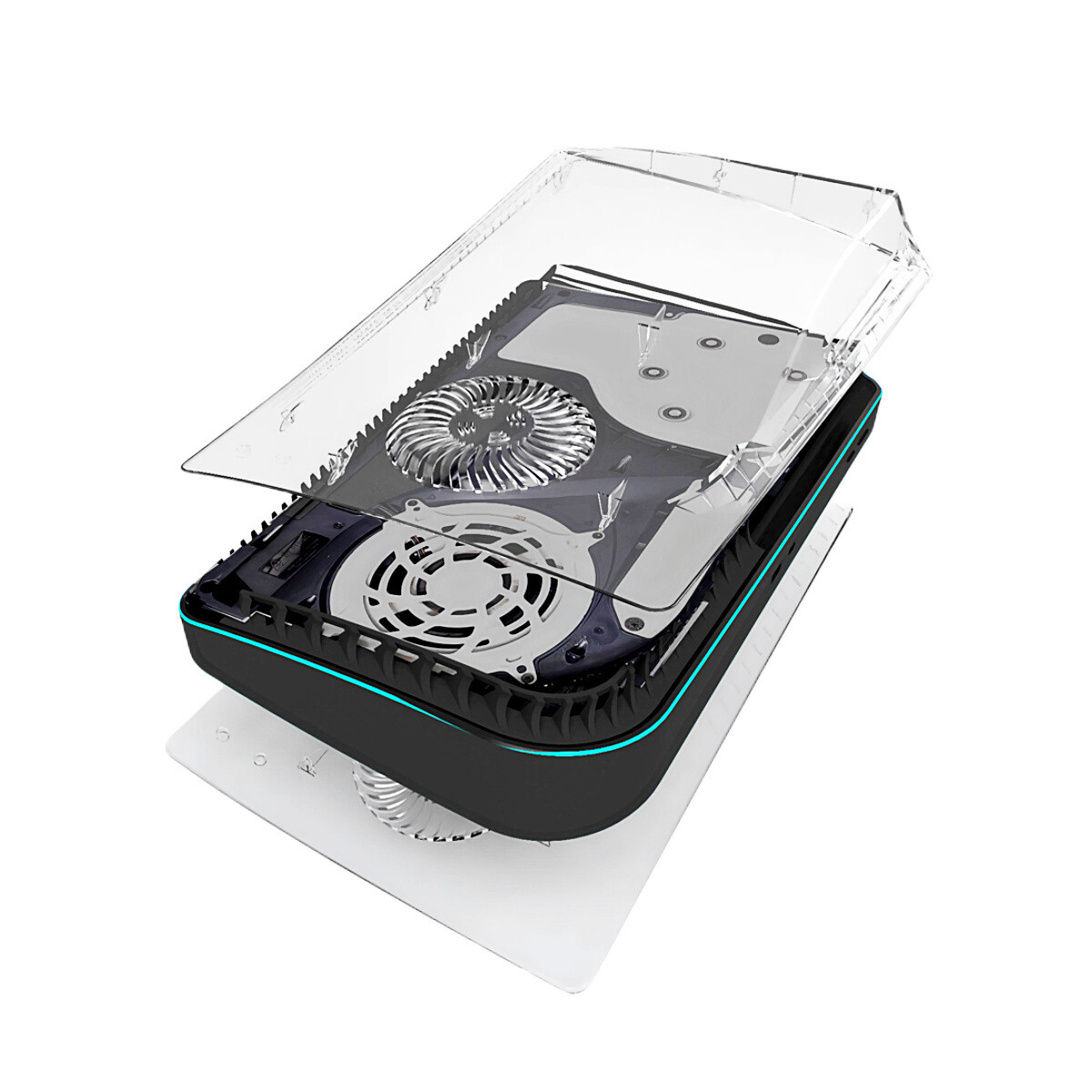 Cooling Vent Transparent Plate ABS Protective Faceplate for PS5 Disc Edition