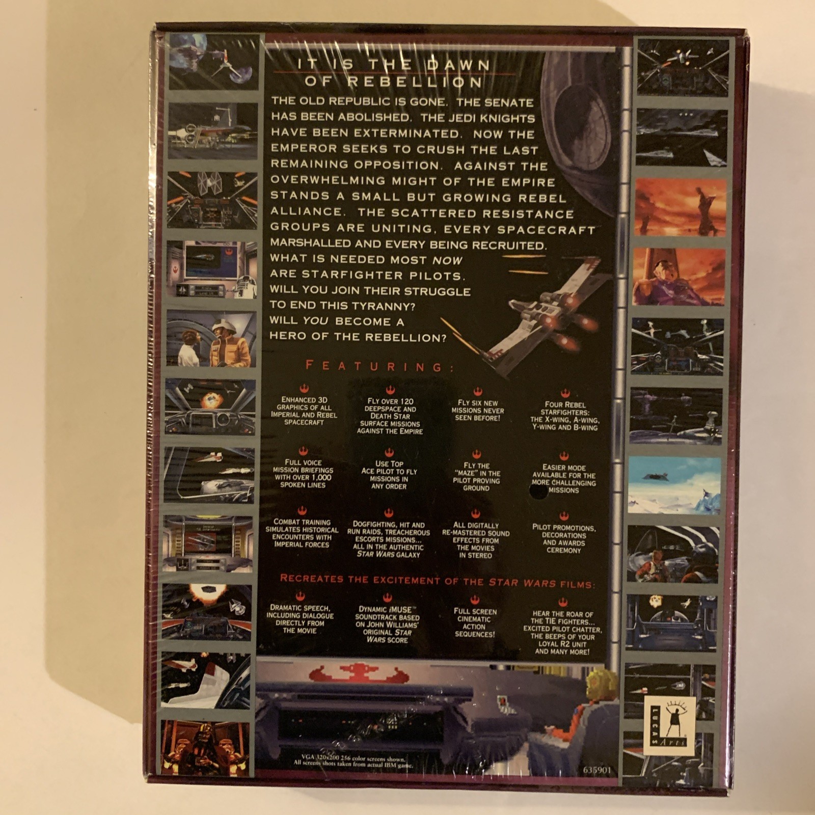 NEW VINTAGE Star Wars: X-Wing, Collector’s IBM CD-ROM 1994 In Sealed Box -90s