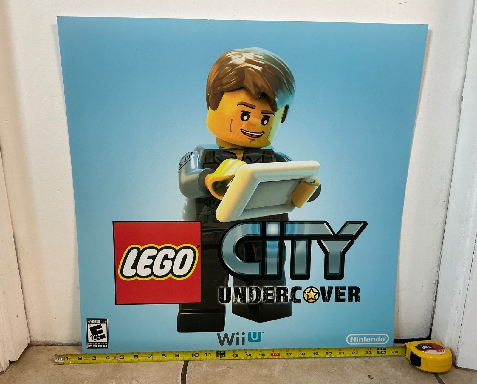 Nintendo Wii U Lego City Undercover Game Store Promotional Vinyl Poster
