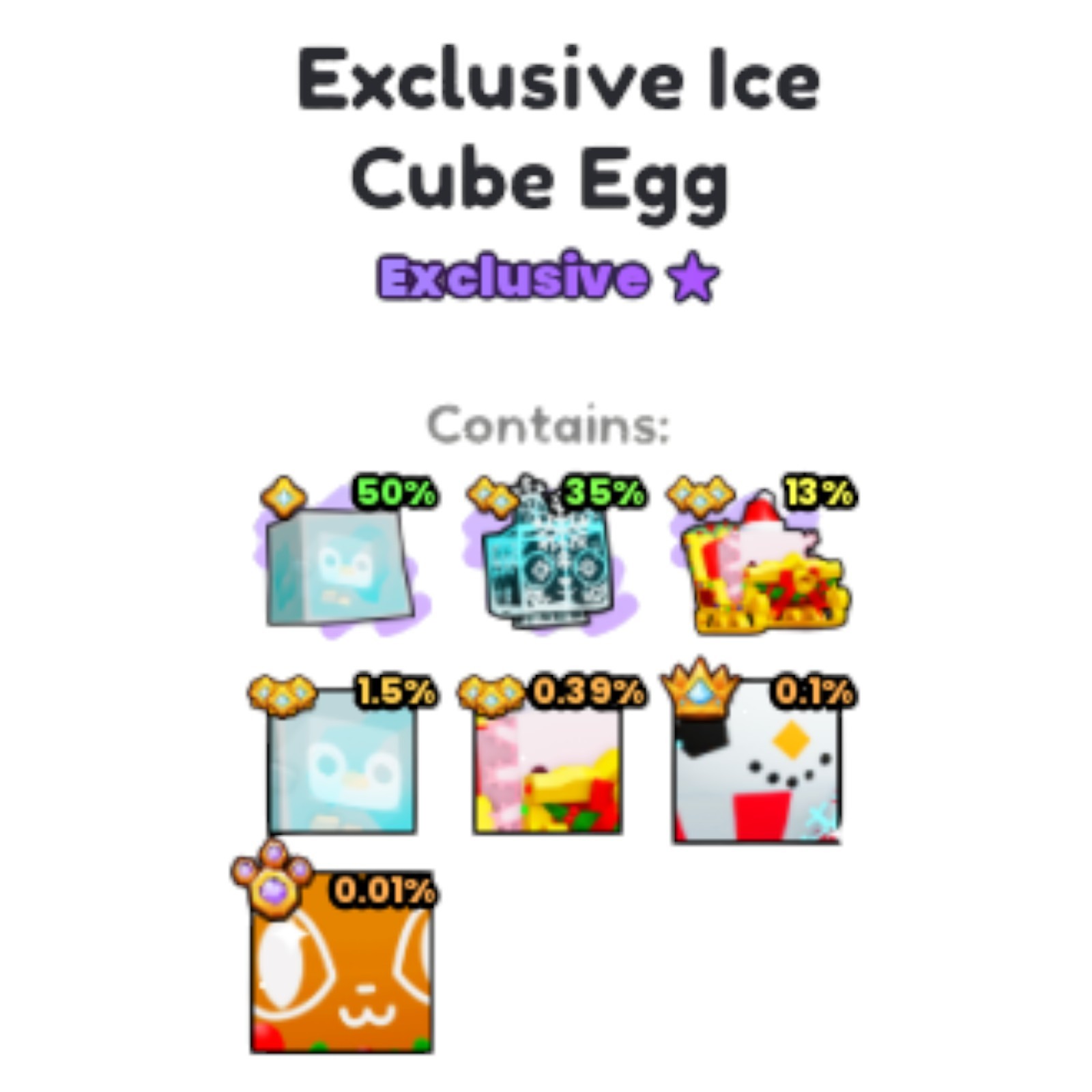 Ice Cube Egg + Super Jelly Egg + Glass Egg + 20 Million Diamonds. PS99. Same Day