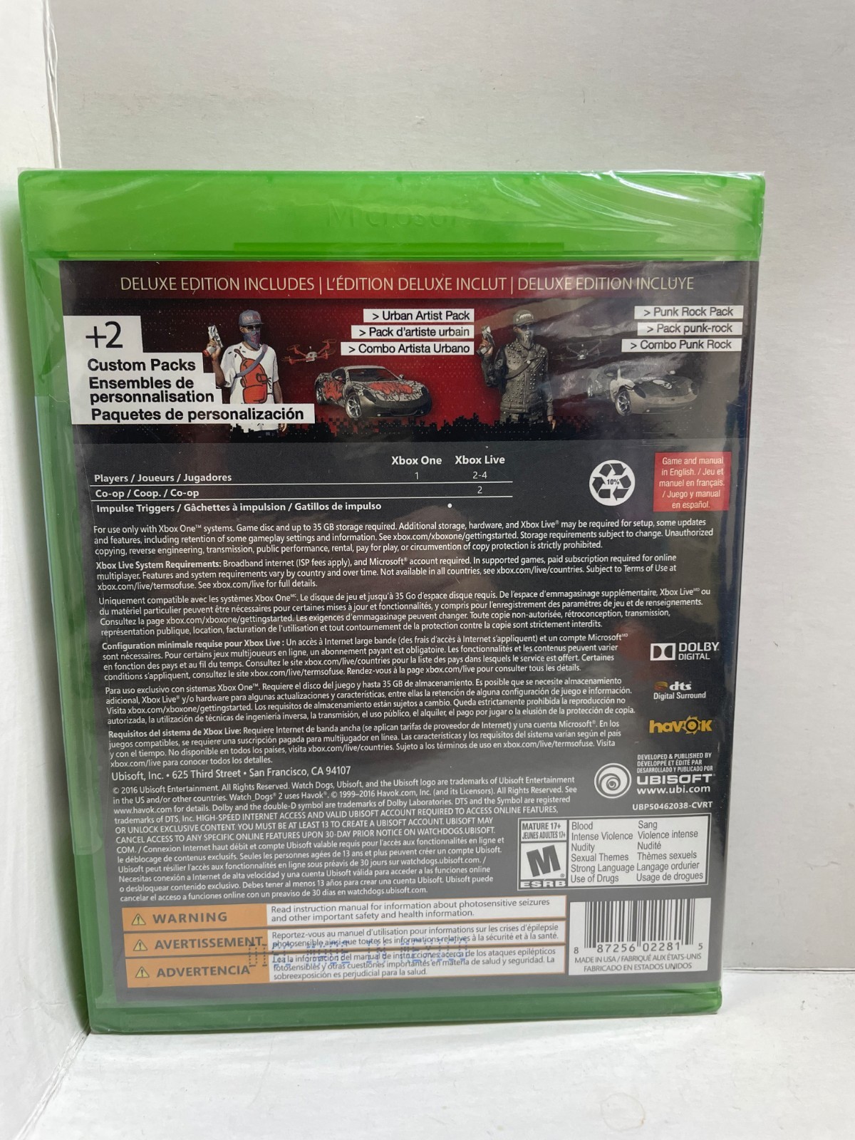 Watch Dogs 2 *DELUXE EDITION* (Xbox one)