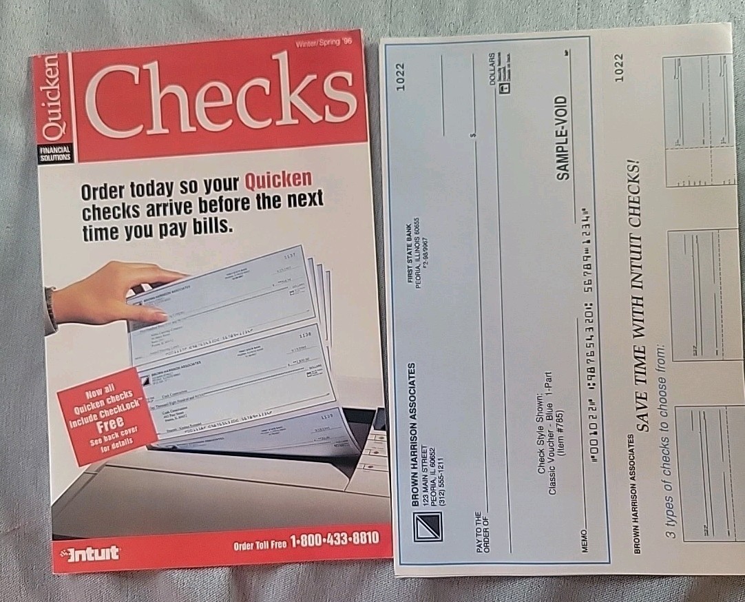 Quicken 96 (PC, 1995) 6 Floppy Disc Program For Windowa 96