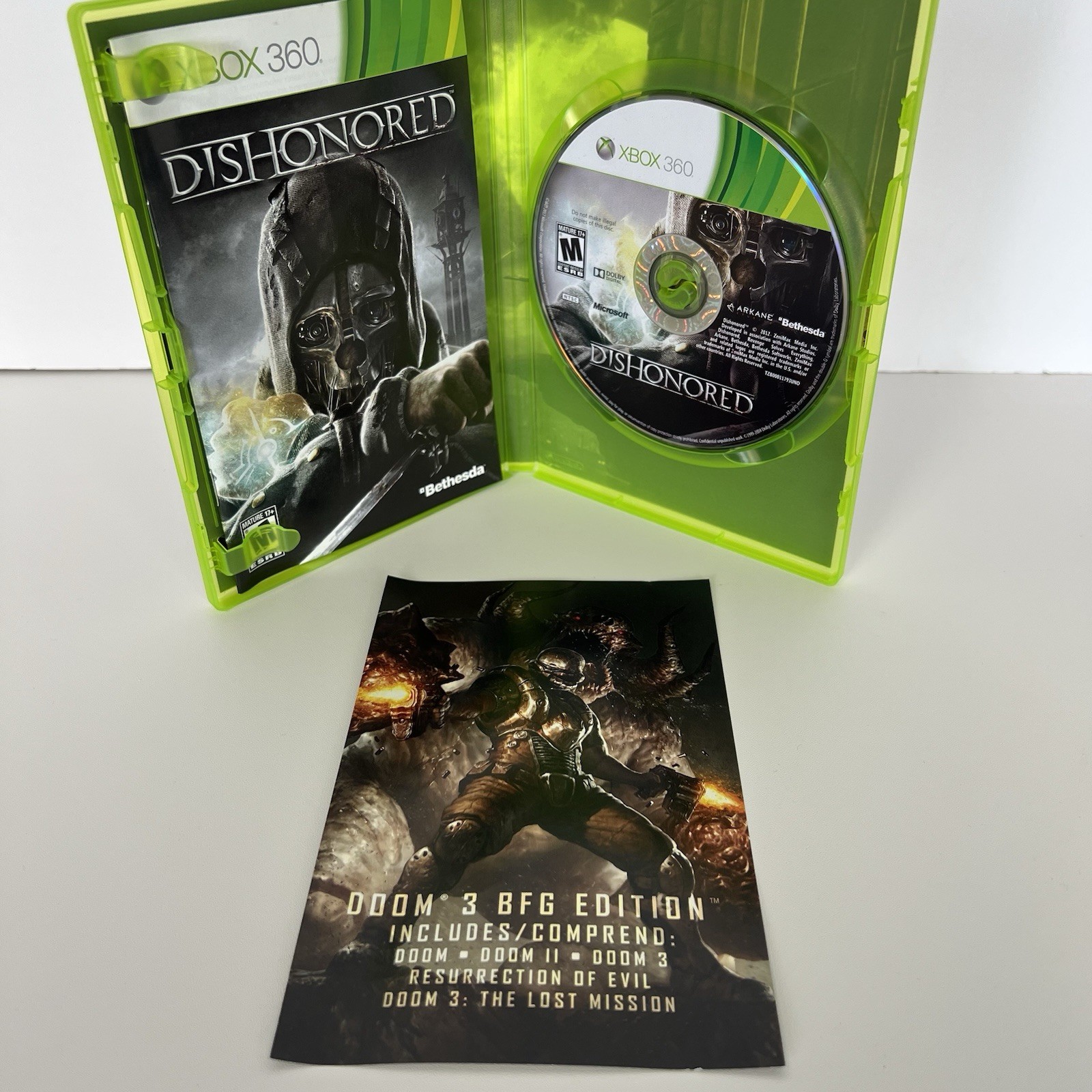 Dishonored (Microsoft Xbox 360, 2012) Complete CIB