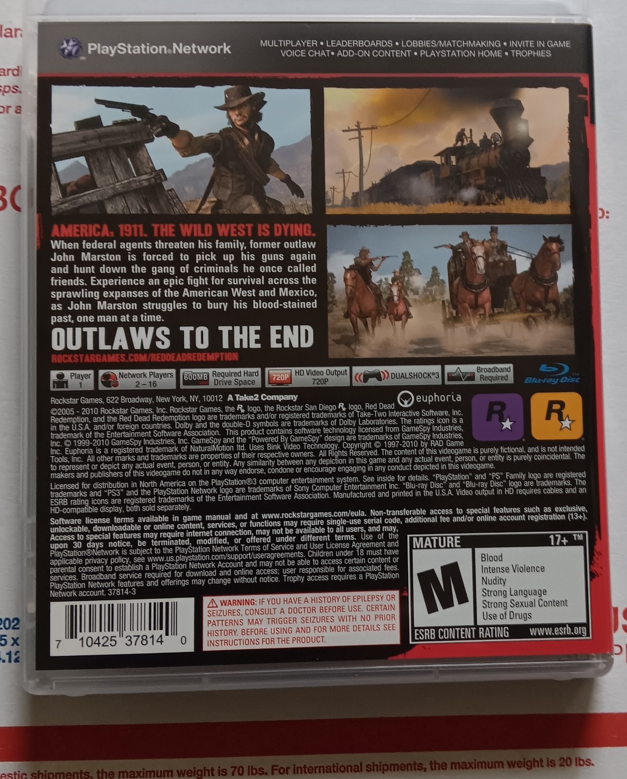 Rockstar Red Dead Redemption Map/Manual Are Prestine