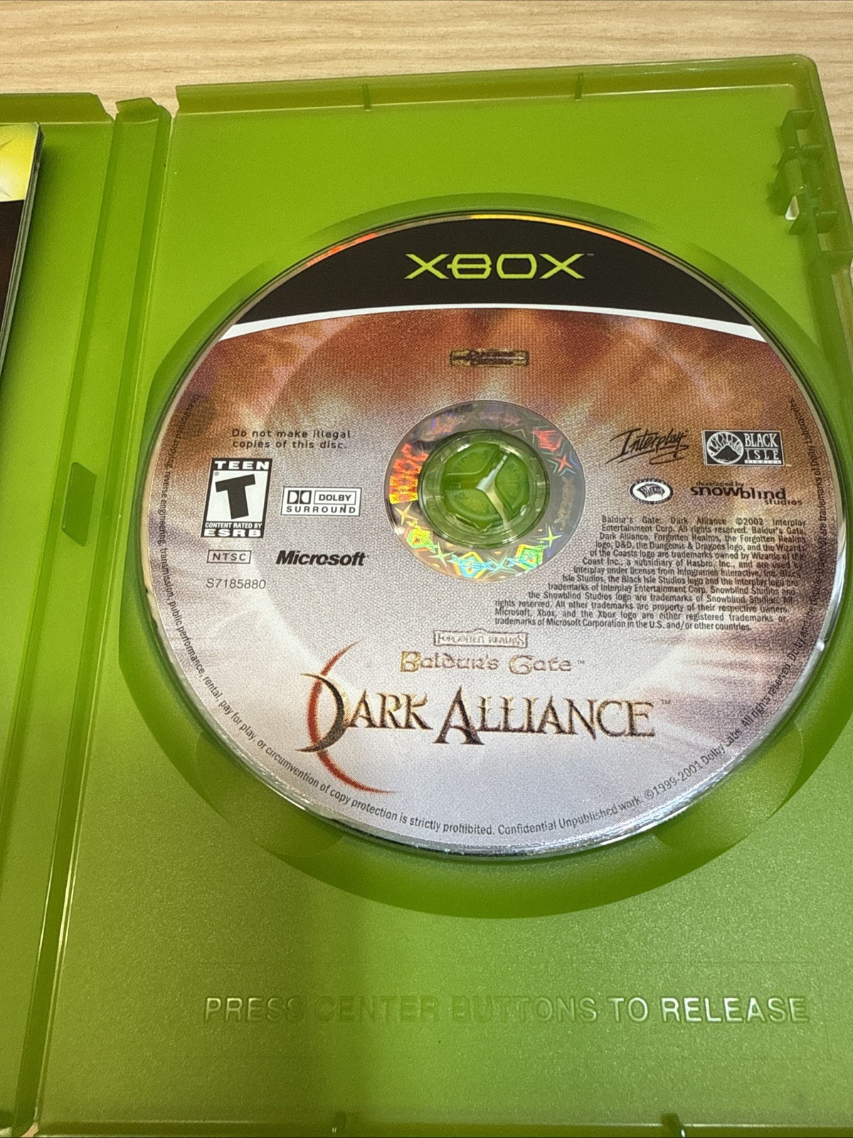 Baldur’s Gate: Dark Alliance Microsoft Xbox 2002 CIB Verified Working Fast Ship