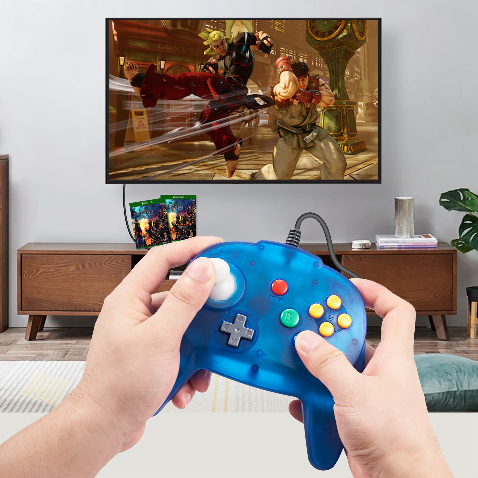 N64 Controller Joystick Gamepad USB Wired for PC & Mac & Raspberry Pi & Linux