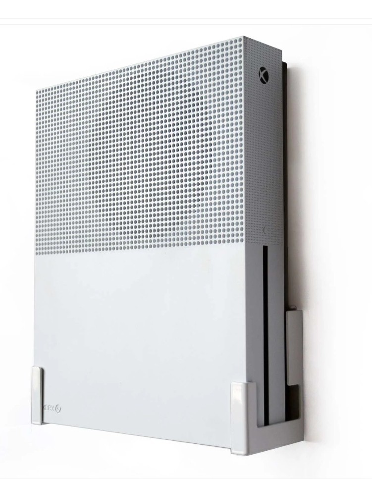 Wall Mount for Microsoft Xbox One S Console Hanger Mount WX-S White Monziteck