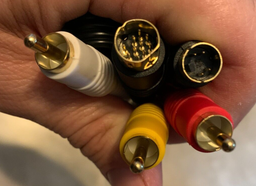 S-AV RCA Video Audio Composite Cable Sega Saturn NEW USA Seller