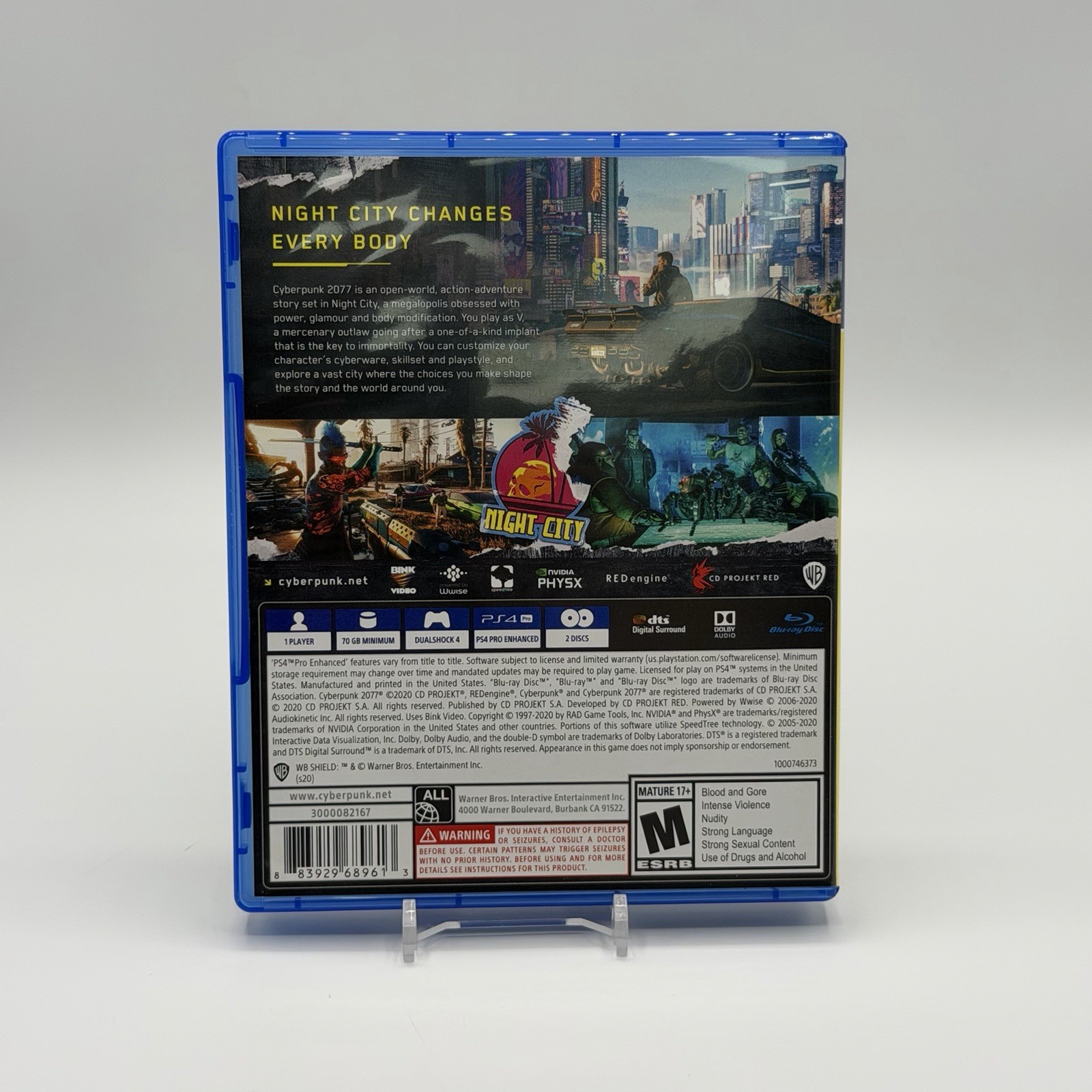 Cyberpunk 2077 – Sony PlayStation 4 (PS5 Upgrade Available) Clean Disk