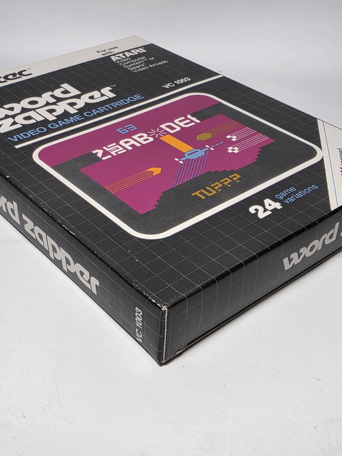 Vtg 1982 Atari VCS VC1003 Word Zapper Complete CIB MINTY!