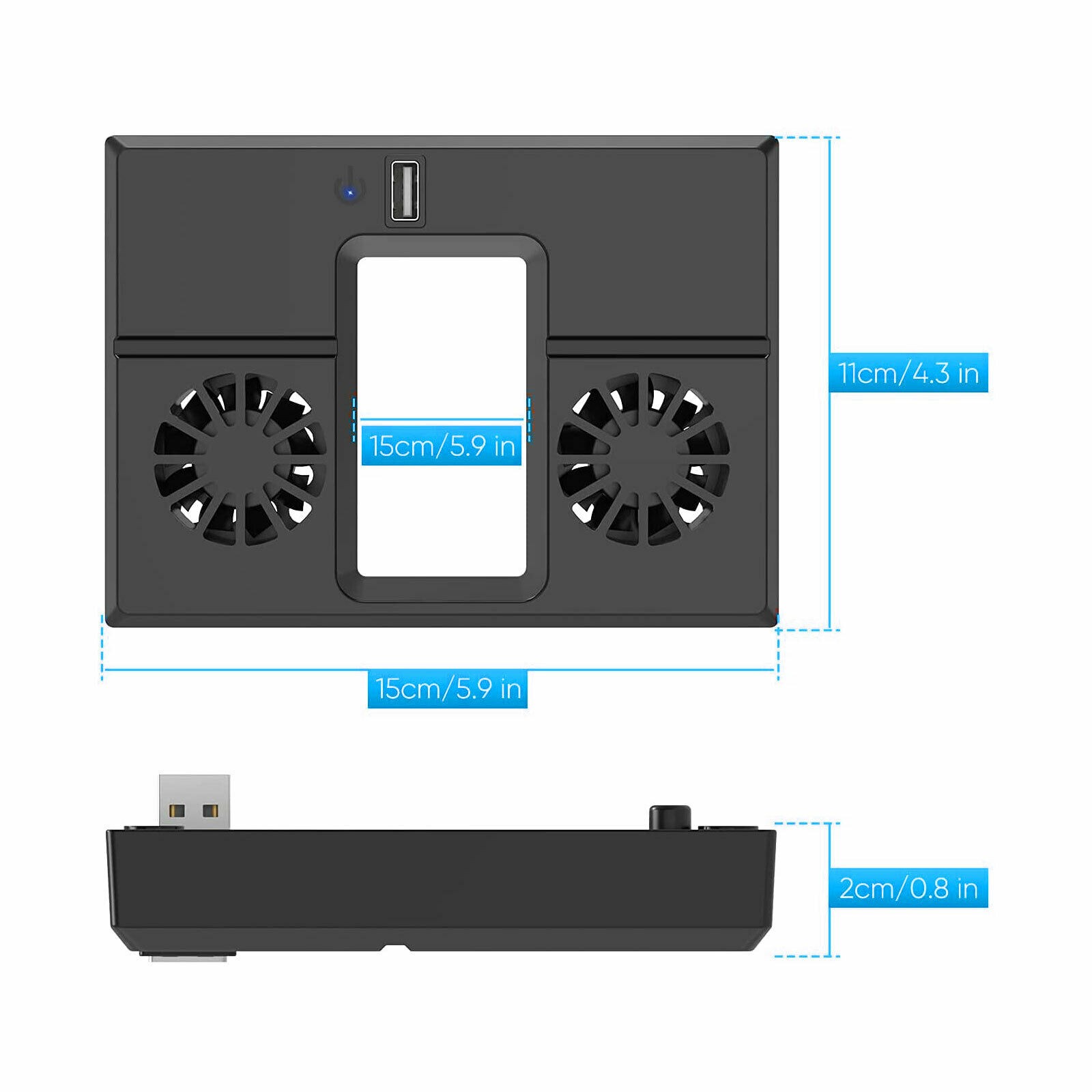 5V/2A USB Vertical Dual Silent Fan External Cooler For Xbox Series X Console C