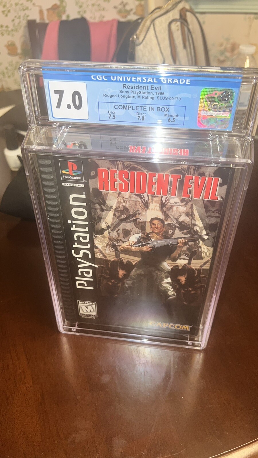 Resident Evil Sony PlayStation PS1 Longbox CIB Complete WATA 7.0Box 🔥🔥🔥
