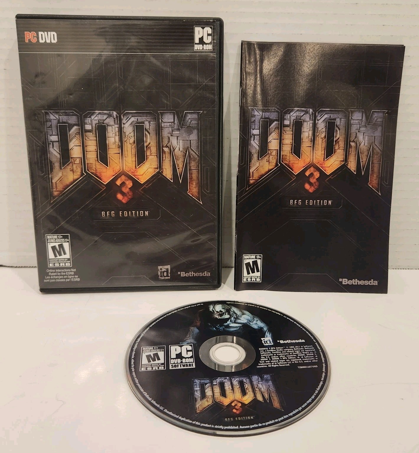 Doom 3: BFG Edition (2012, PC/DVD-ROM, Bethesda) Mature 17+ FREE SHIPPING