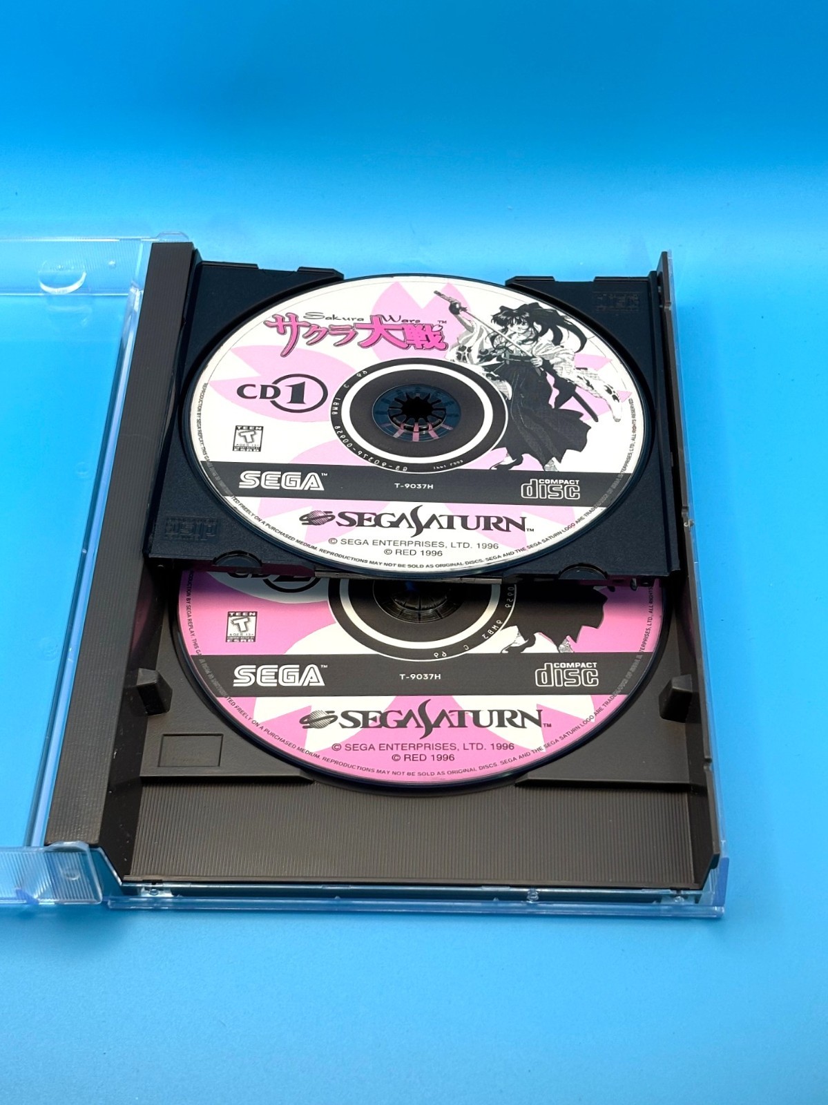 New, multi-disc longbox long box tray/insert, for Sega CD, Sega Saturn, PS1 READ