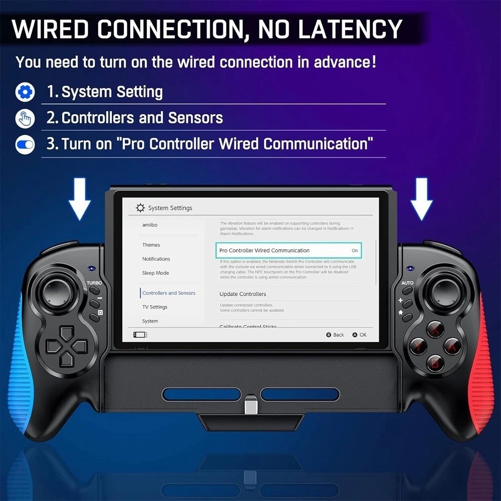 Gamepad Dual Vibration Handheld Controller For Nintendo Switch Joy-Con Game Grip