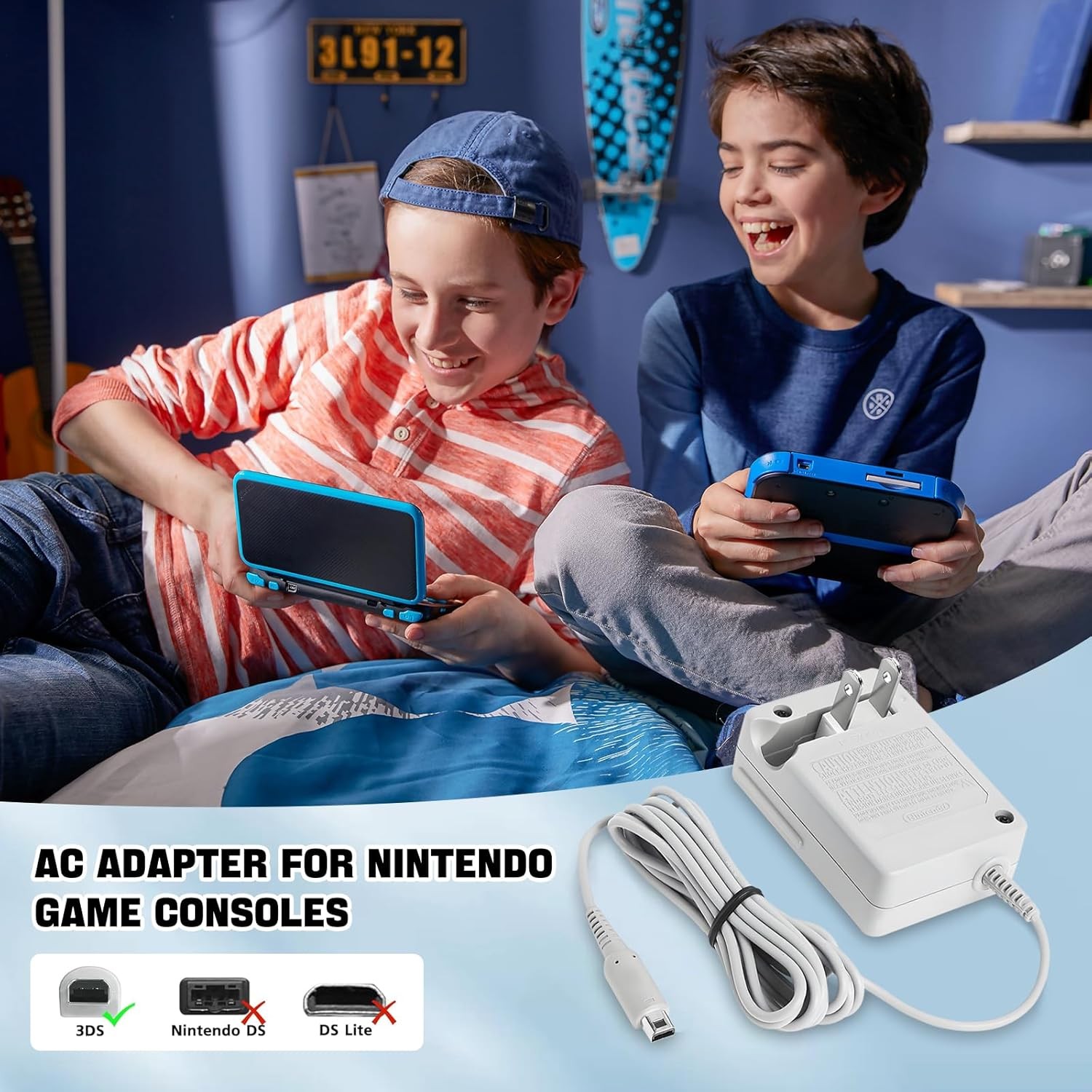 New AC Adapter Home Wall Charger Cable for Nintendo DSi/ 2DS/ 3DS/ DSi XL System