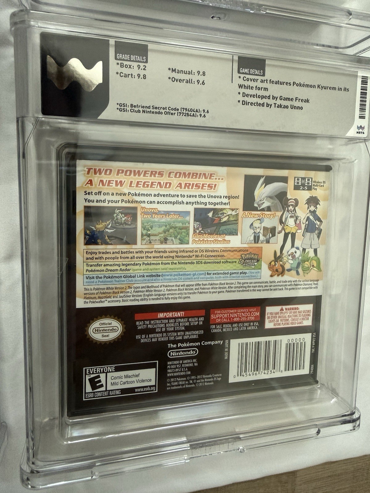 Pokemon Black, White, Black2, White2 Bonus Lot WATA CIB 9.6