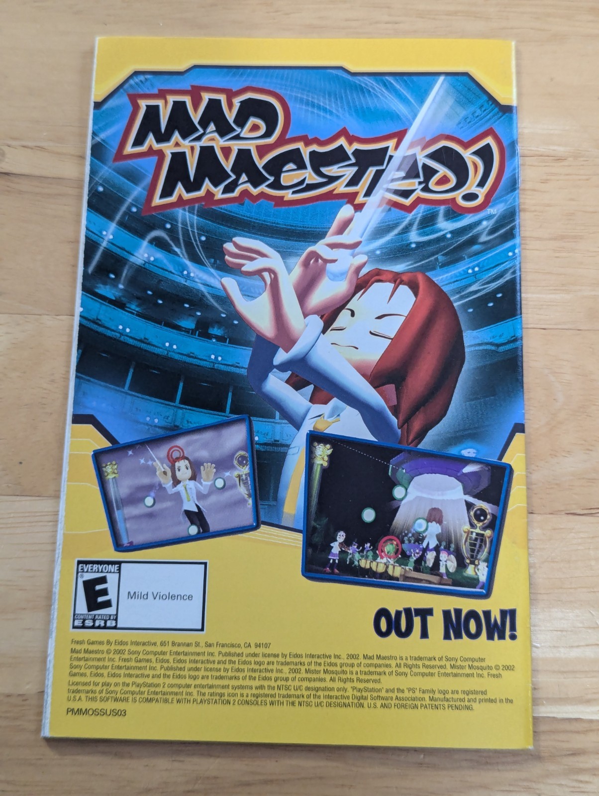 *NO GAME* Mister Mosquito PS2 Case / Art / Manual w/ Reg Card Only NO GAME