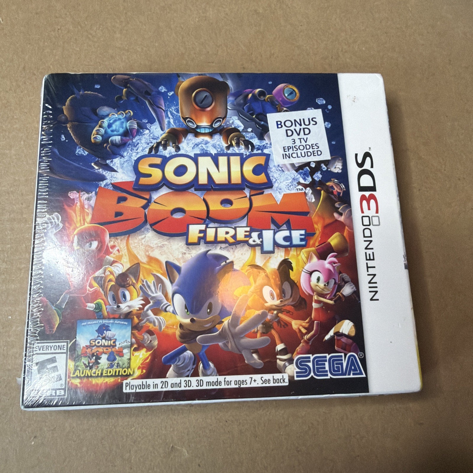 Sonic Boom Fire and Ice – Launch Edition – With Bonus DVD – 3DS NEW In Box
