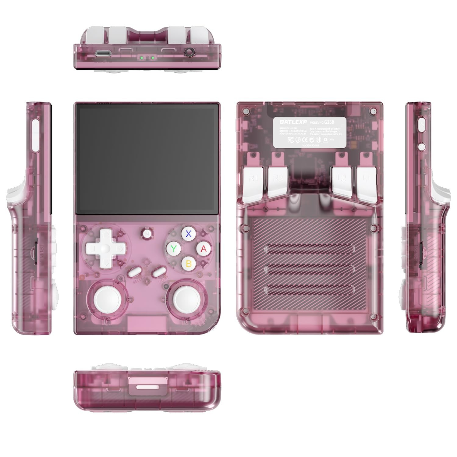 G350 Retro Handheld Game Console , G350 Retro Gaming Console 3.5” IPS Screen Li