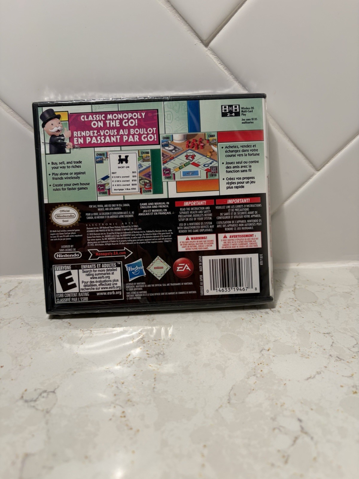 Monopoly for Nintendo DS EA Electronic Arts E Everyone NTSC-U/C US/CA Game Case