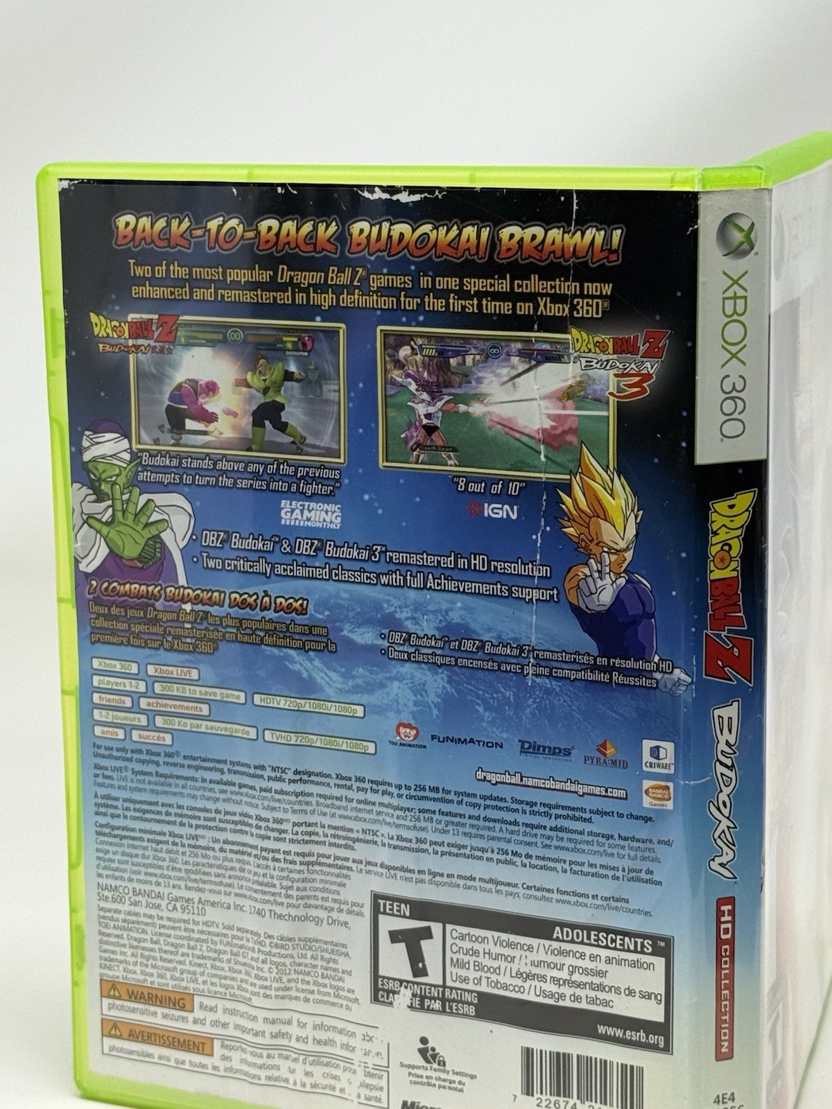 Dragon Ball Z Budokai HD Collection Microsoft Xbox 360 Complete CIB Mint Disc