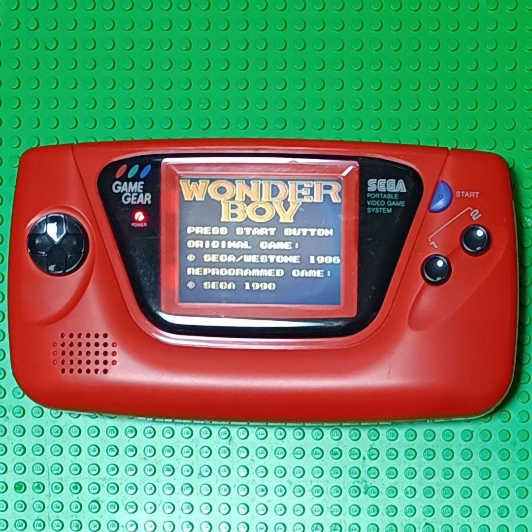 SEGA Game Gear Rare GG Handheld Game Console LCD screen Red Headphone Jack