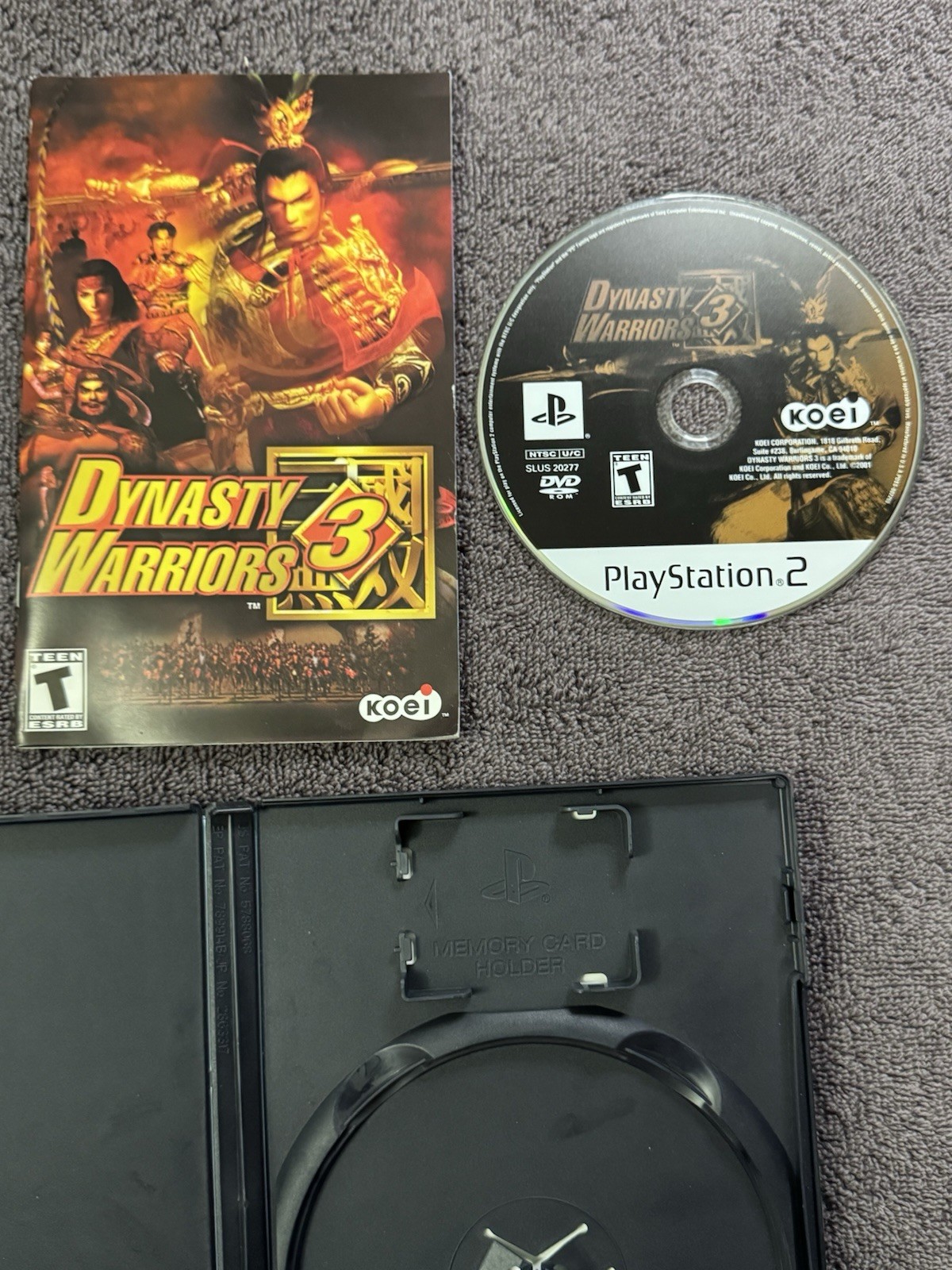 KOEI Dynasty Warriors 3 Manual Included PS2 NTSC-U/C T-Teen