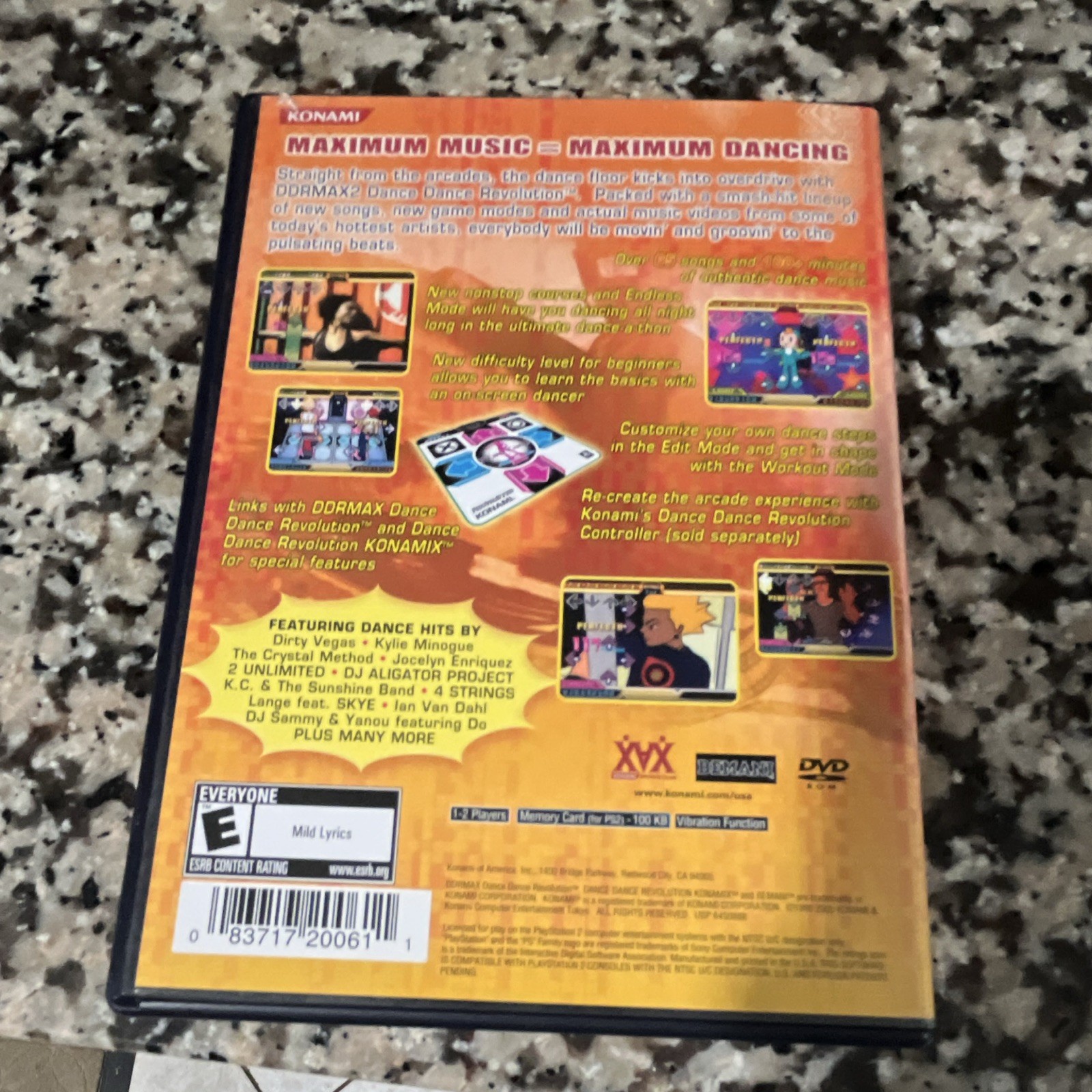 Konami DDRMAX2: Dance Dance Revolution Sony PlayStation 2 Complete w/ Manual