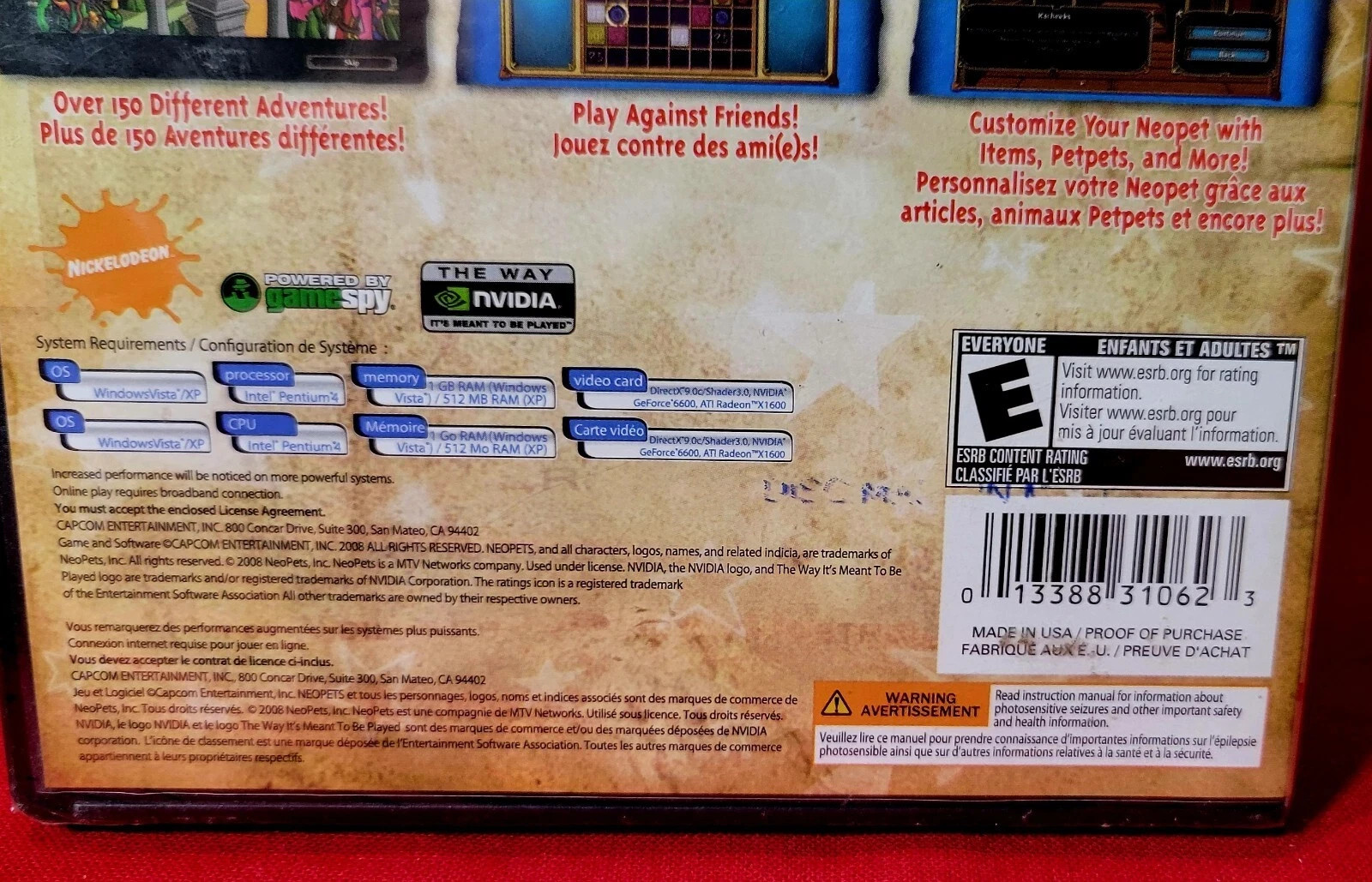 CAPCOM Neopets Puzzle Adventure PC Video Game 2008 Brand New SEALED!