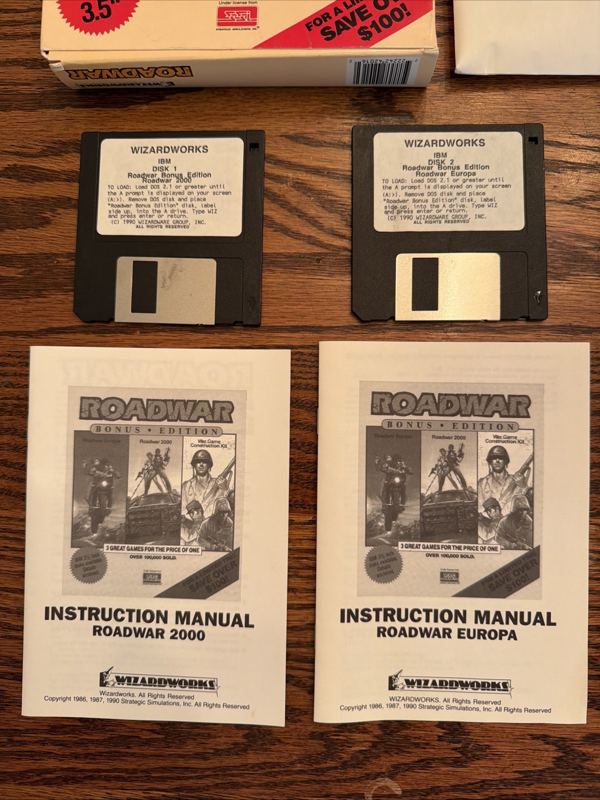 Bulk Lot Vintage IBM Pc Computer Big Box Games Super Space Invaders ROADWAR CIB