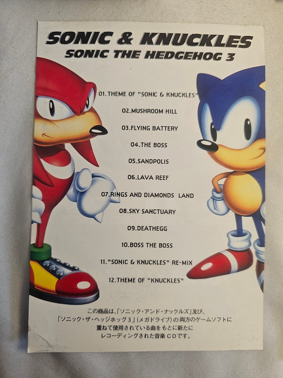 SONIC & KNUCKLES SEGA Mega Drive GENESIS JPN CIB with Manual