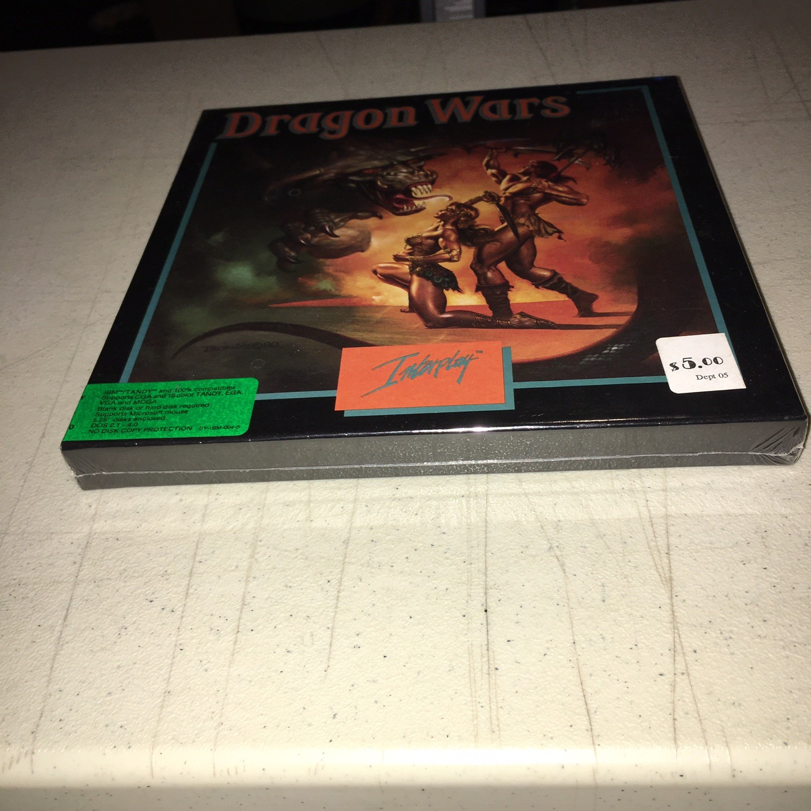 Dragon Wars By Interplay IBM PC Brand New Sealed 3.5″ Version 1989 First Release