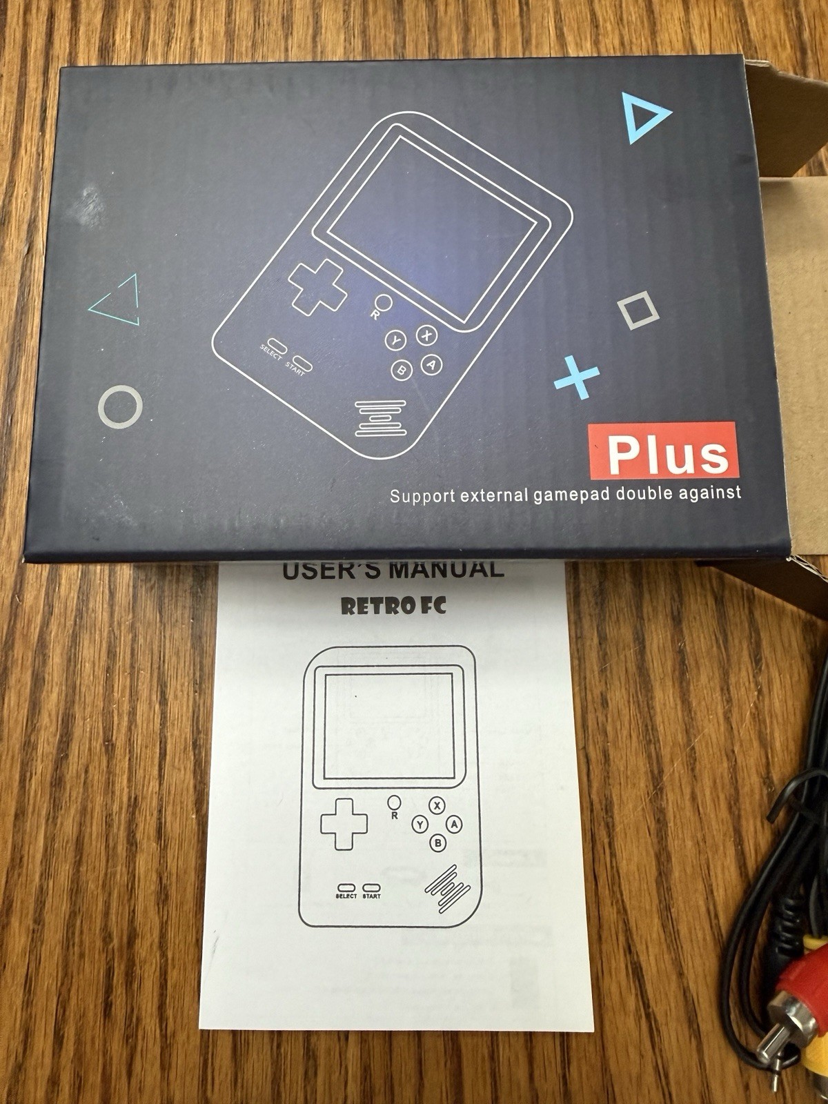 Retro FC Plus Portable Handheld Game Console Backlit Rechargeable TV Play Black