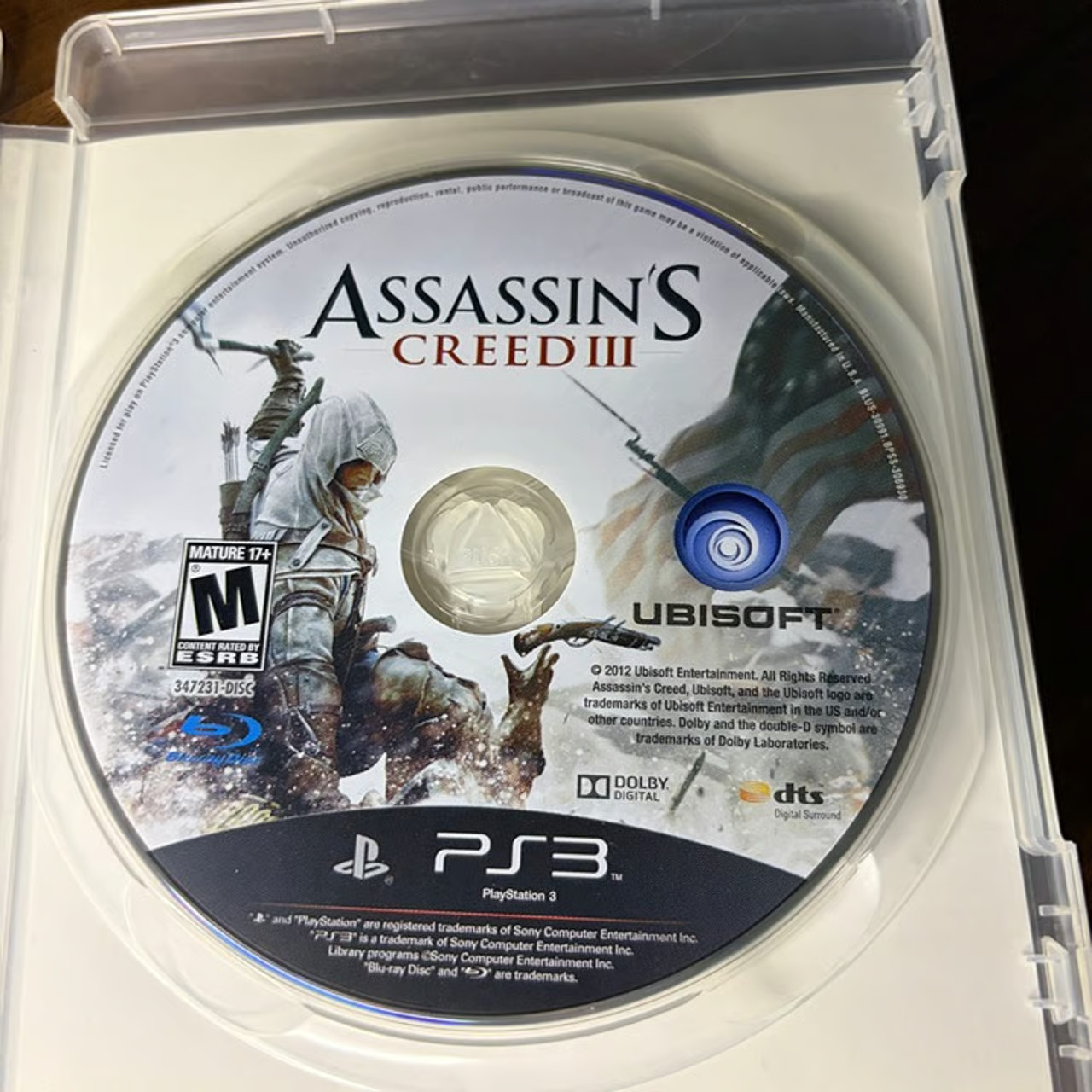 PS3 Assassin’s Creed III Game in Box w Exclusive Content Ubisoft Rated M