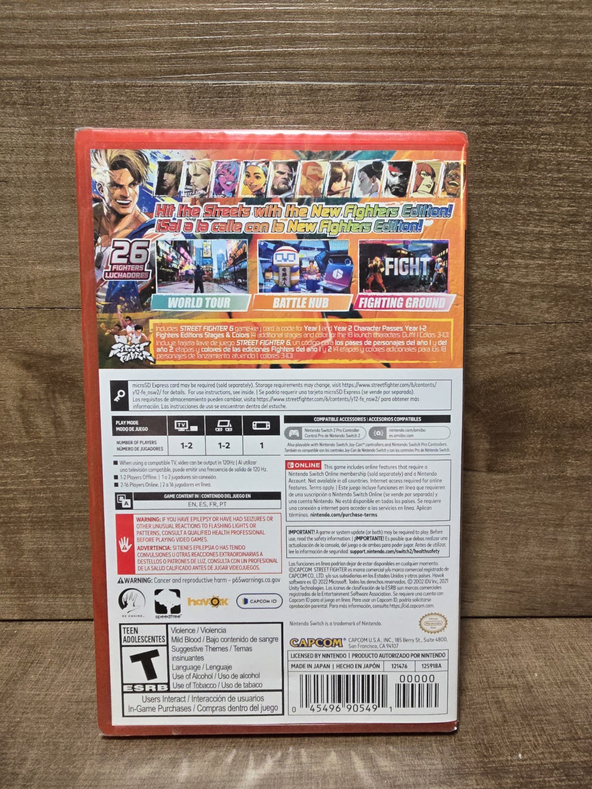 Street Fighter 6 Year 1-2 Fighters Edition for Nintendo Switch 2 In Box