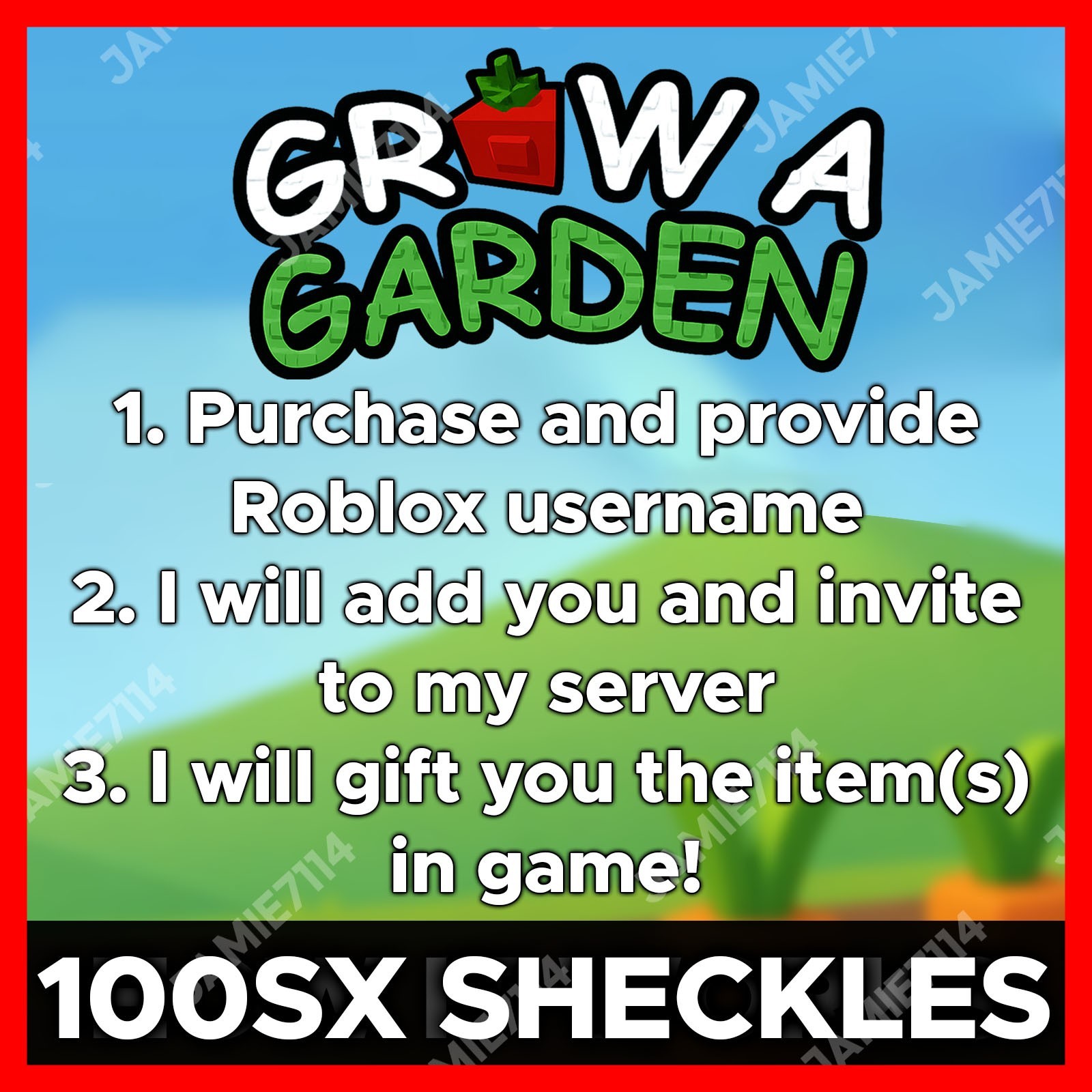 [2.8Q+ Sheckles] 💰🌱 Roblox Grow a Garden 💰🌱 CHEAPEST – Fast Delivery 🚀