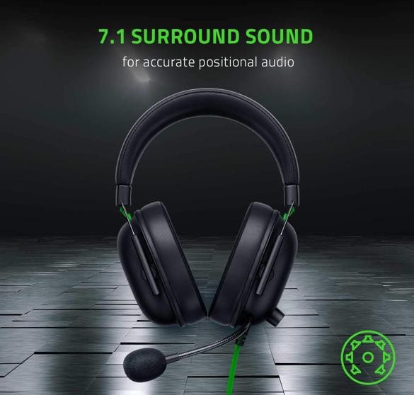 Razer BlackShark V2 X Gaming Headset: 7.1 Surround Sound Capable – 50mm Drivers