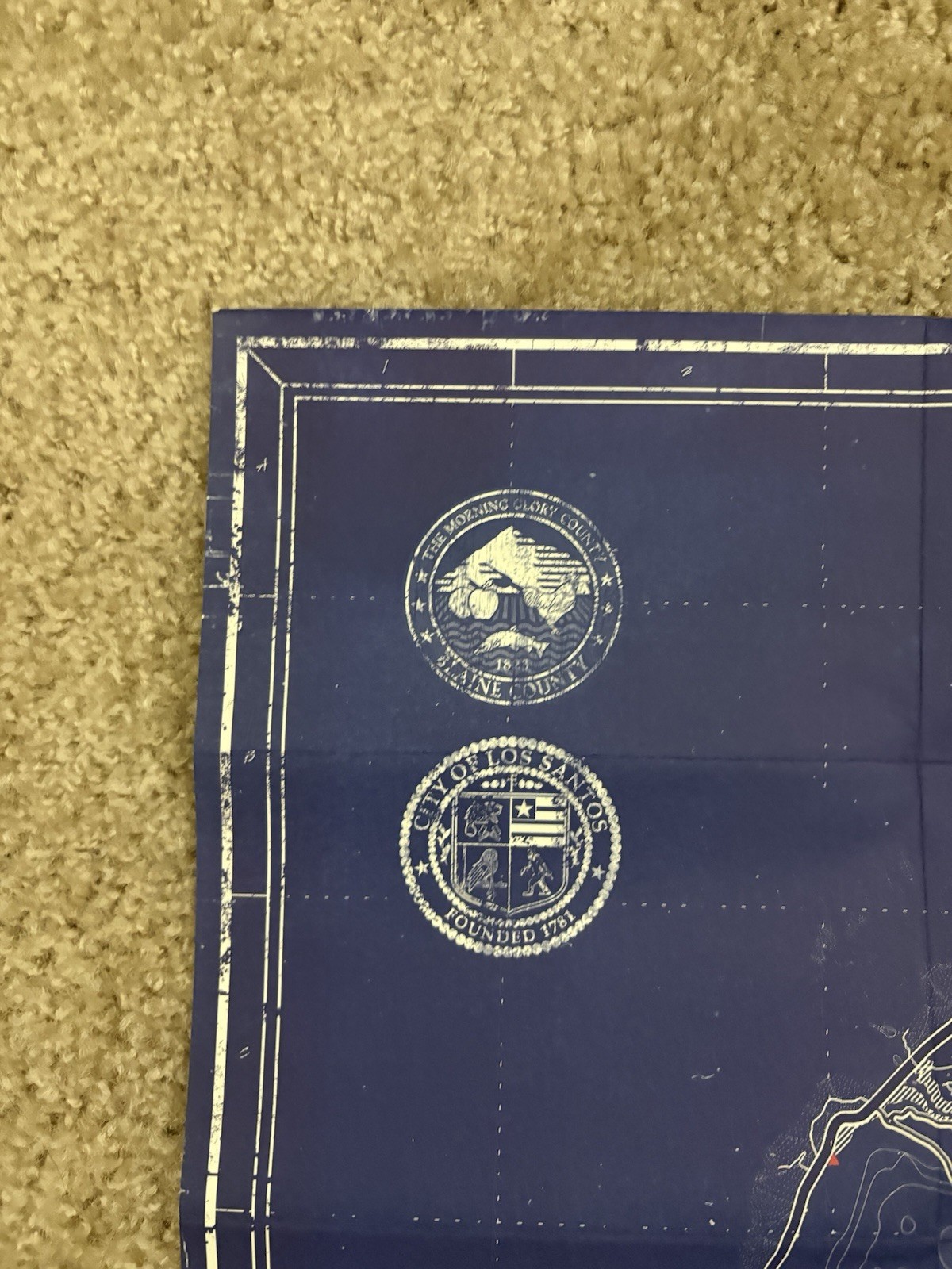 GTA V blueprint, Los Santos Map. UV map