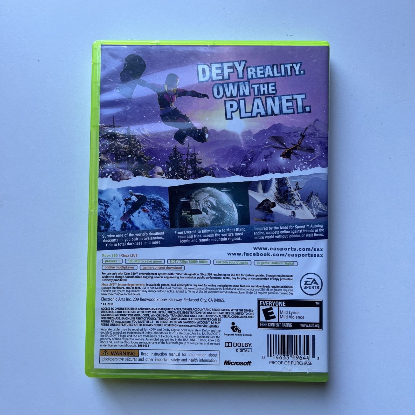 SSX ( Microsoft Xbox 360 ) CIB – Mint Disc – Resurfaced – Tested – Fast Shipping