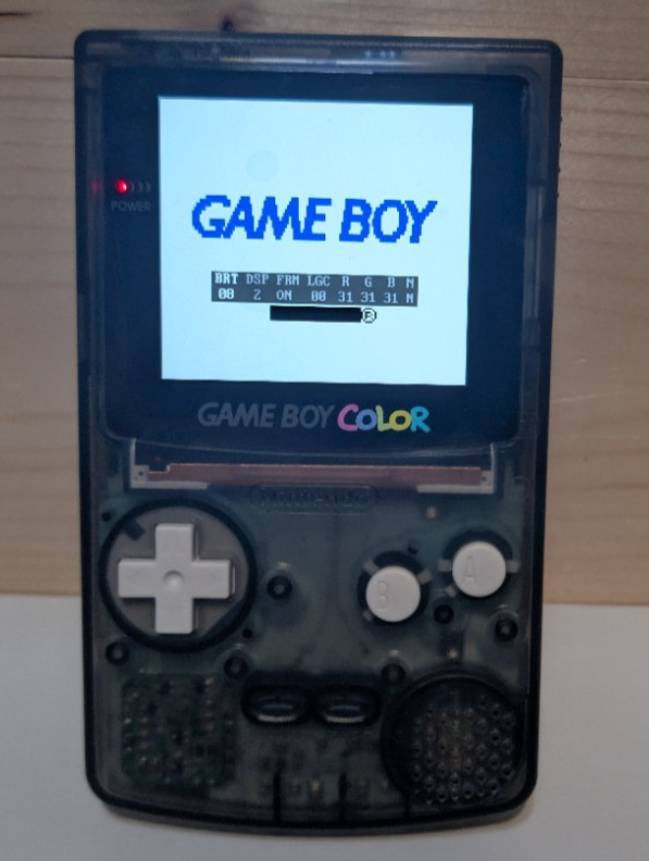 Nintendo Gameboy Color Clear Black CGB-001 *Tested* IPS FunnyPlaying W/OSD