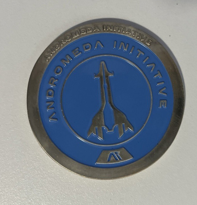 Andromeda Initiative Pathfinder – Enamelled Medallion – Base Metal 2.5″ Diameter