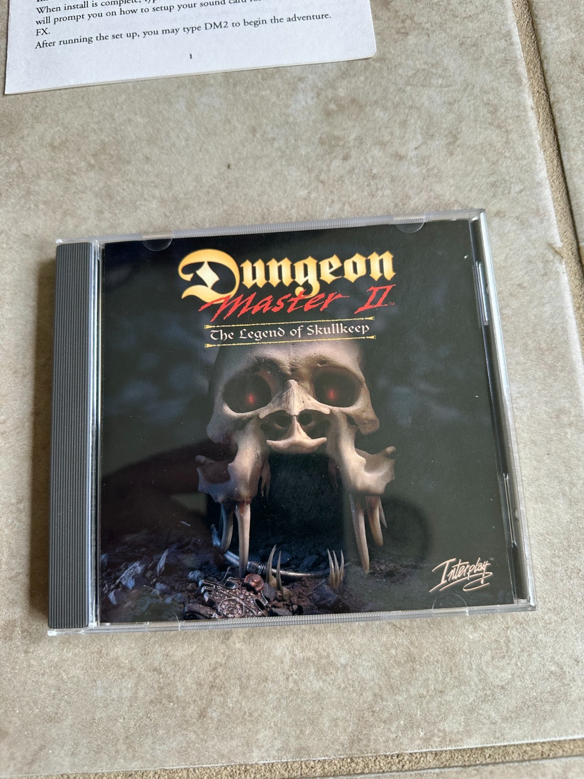 Dungeon Master II 2 IBM PC CD-ROM Game w/ Map and Manual Interplay