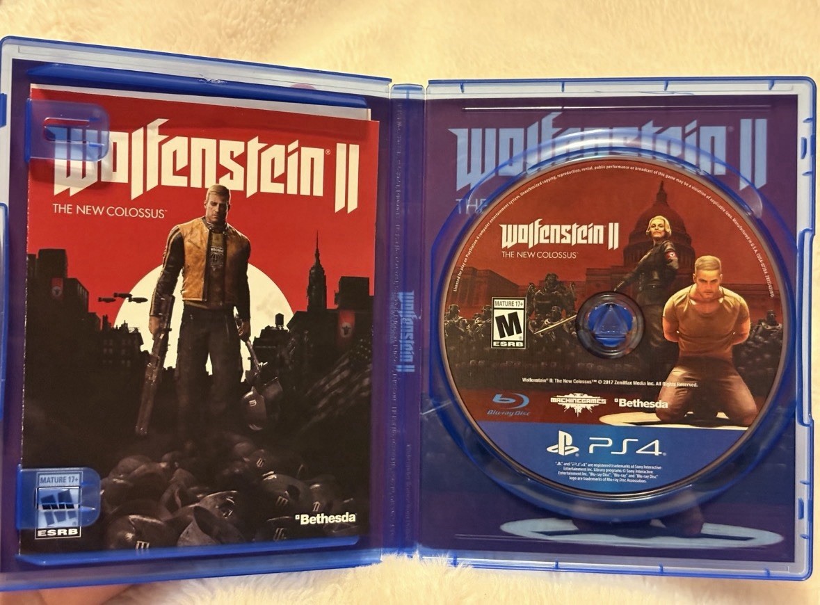 Wolfenstein II: The New Colossus & The New Order PS4 2 Game Bundle Lot CIB