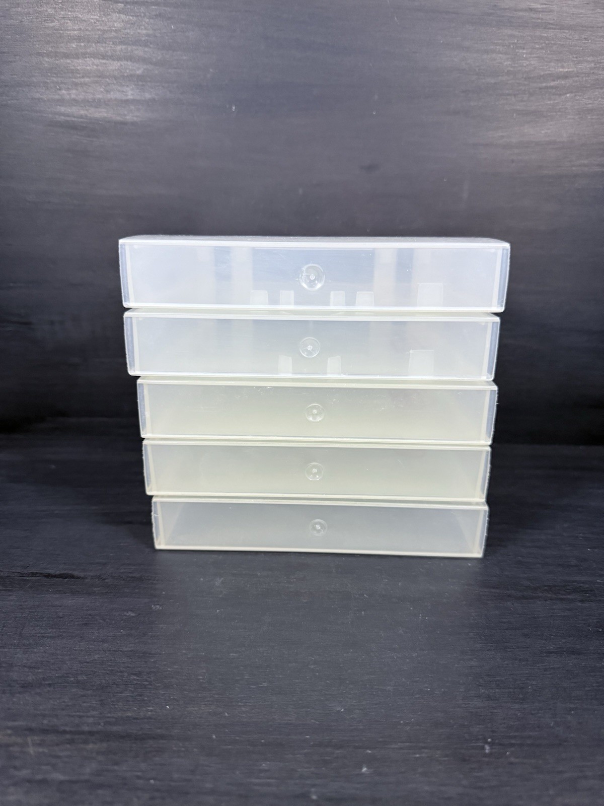 Lot of (5) Clear Plastic Nintendo NES Logo Cartridge Hard Clamshell Case – OEM