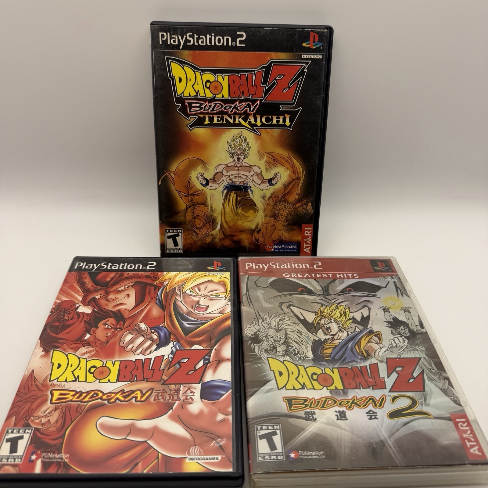 Dragon Ball Z Budokai 1 2 & Tenkaichi PS2 Lot Budokai 2 CIB