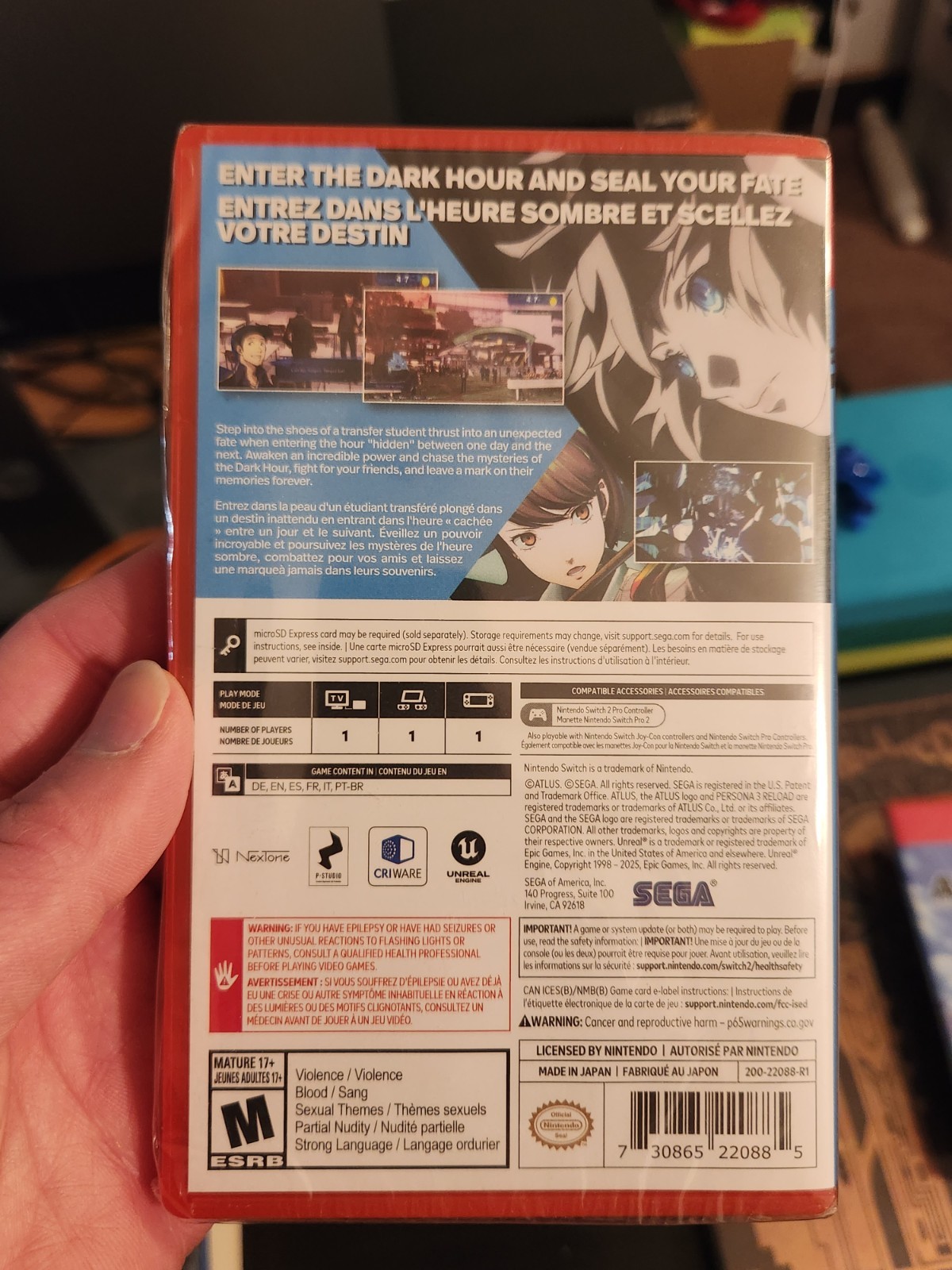 Persona 3 Reload (Nintendo Switch 2, ATLUS) – Game-Key Card – SEALED BRAND NEW