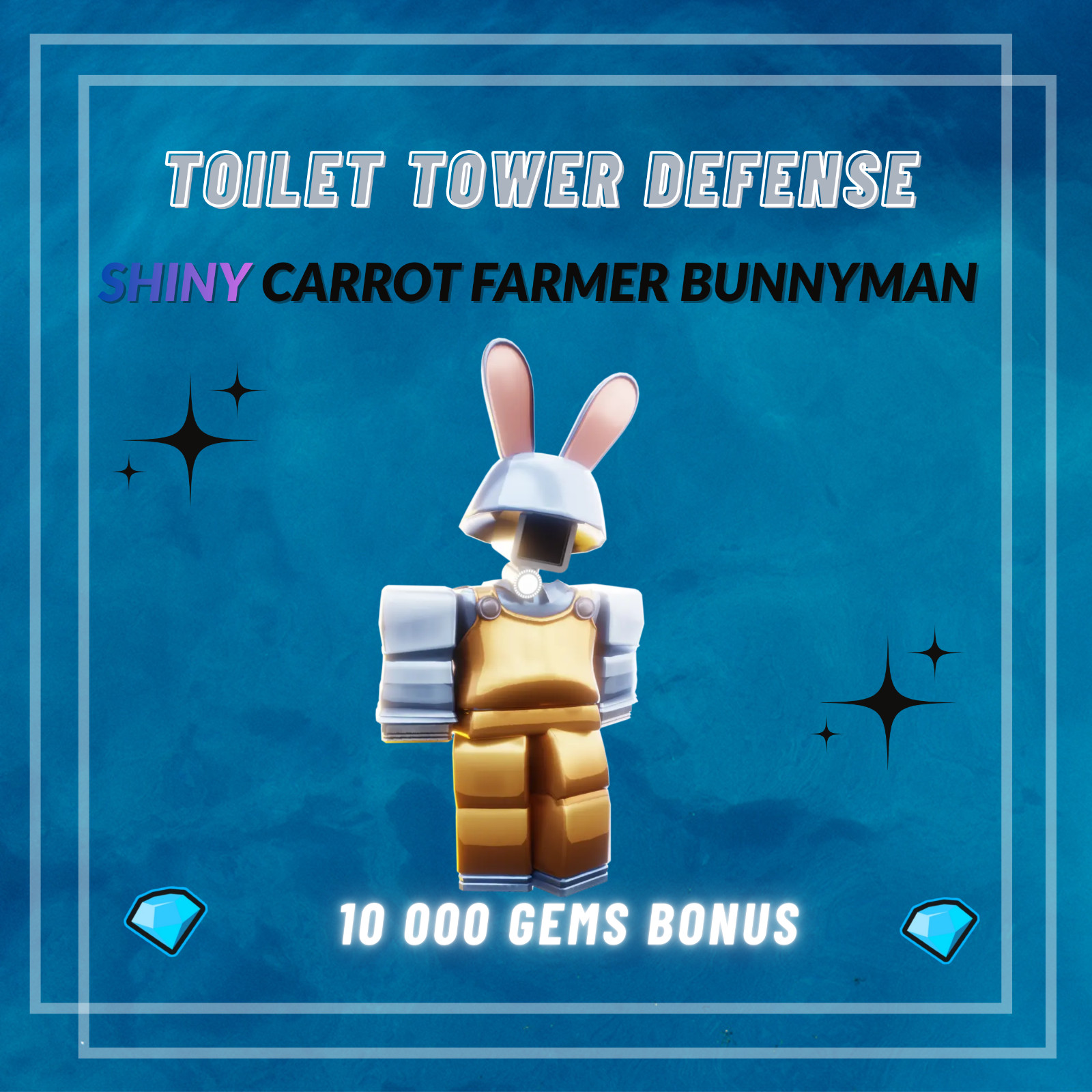 Shiny Carrot Farmer Bunnyman | Toilet Tower Defense | TTD |Fast Delivery ️ ️‍🔥