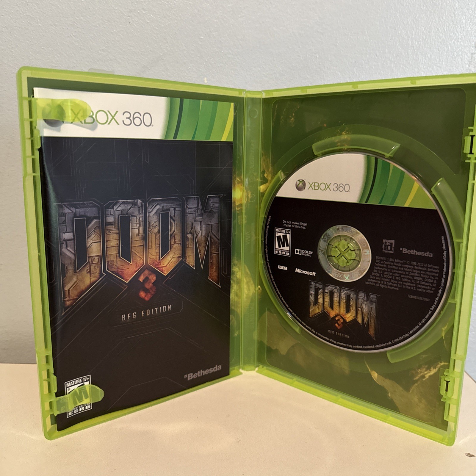 Doom 3 BFG Edition (Microsoft Xbox 360, 2012) CIB Complete w/ Manual – TESTED