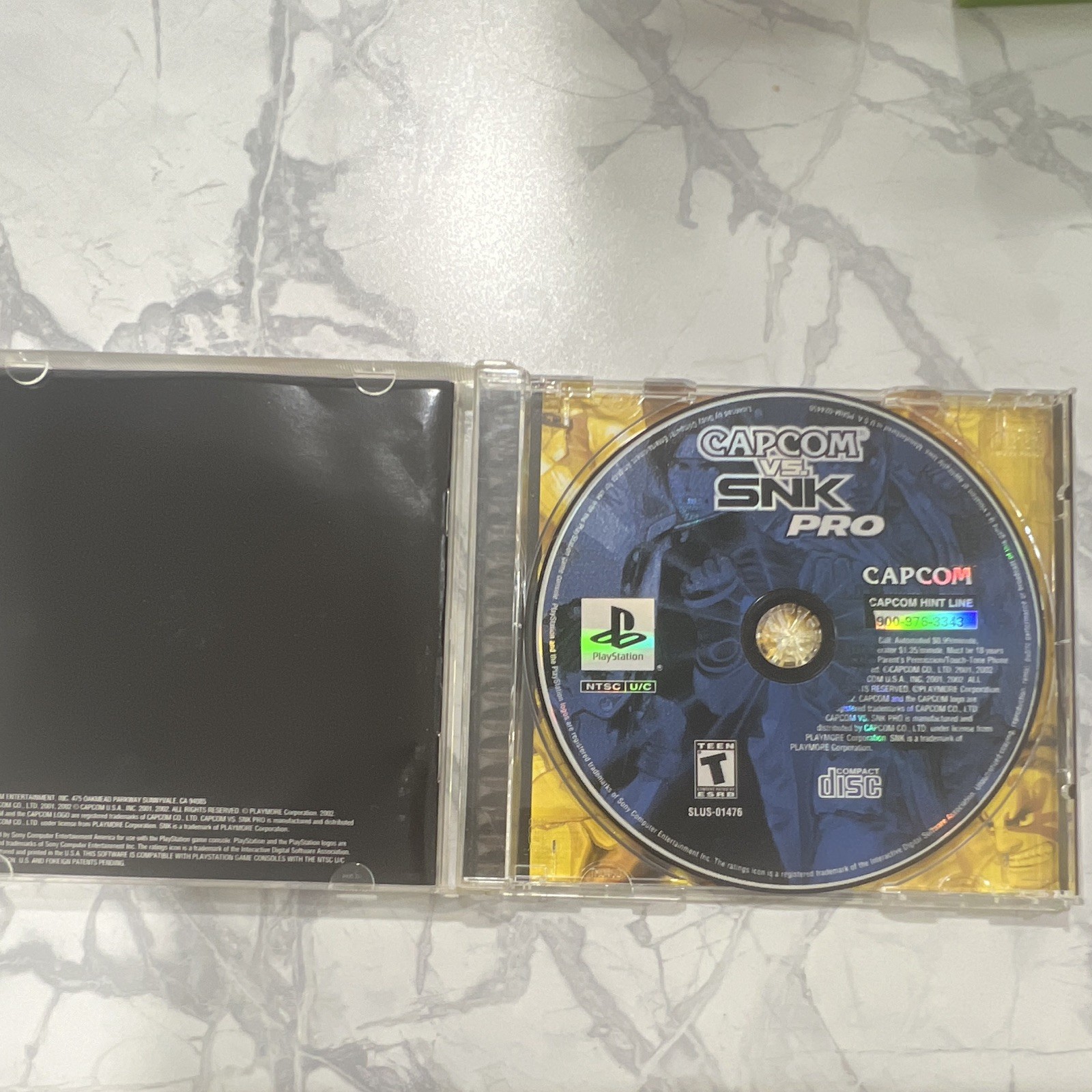 Capcom Capcom vs. SNK Pro PS1 NTSC-U/C T-Teen 2002 Fighting Manual-Untested
